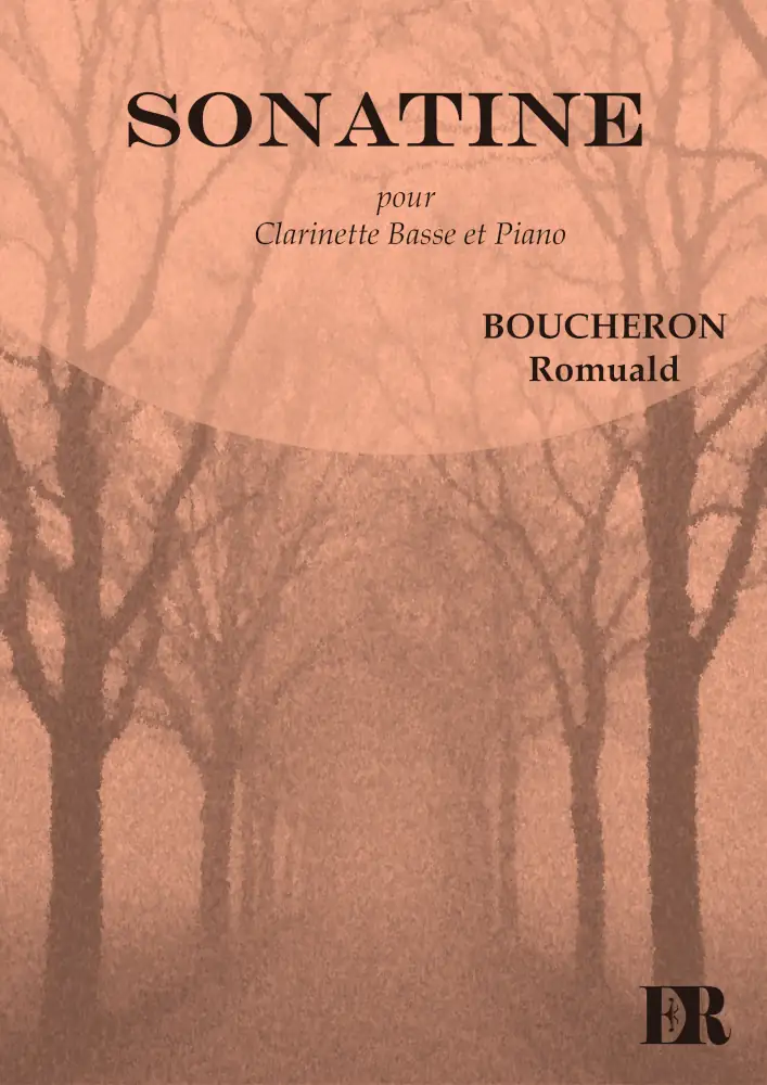 Couverture de la partition "Sonatine pour Clarinette Basse" éditée aux Éditions Romulus.