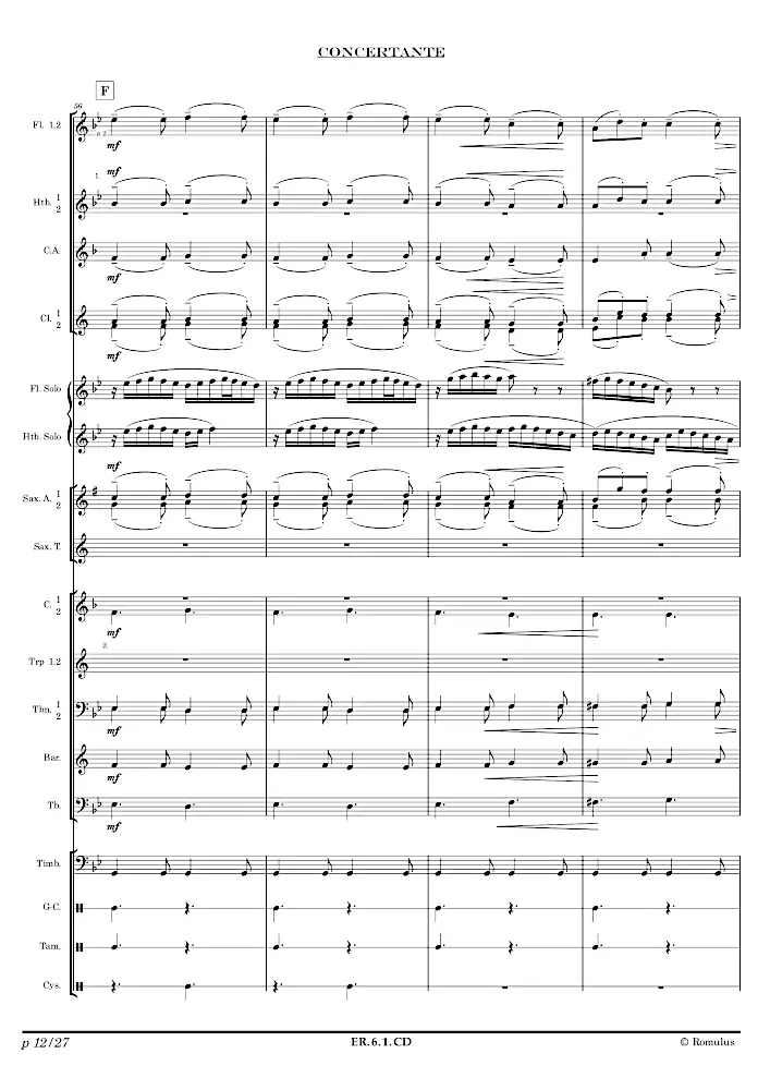 Extrait de la partition "Concertante" en résolution dégradée.