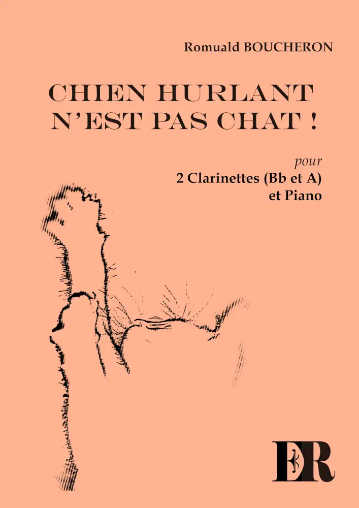 Couverture de la partition "Chien n'est pas chat" éditée aux Éditions Romulus.